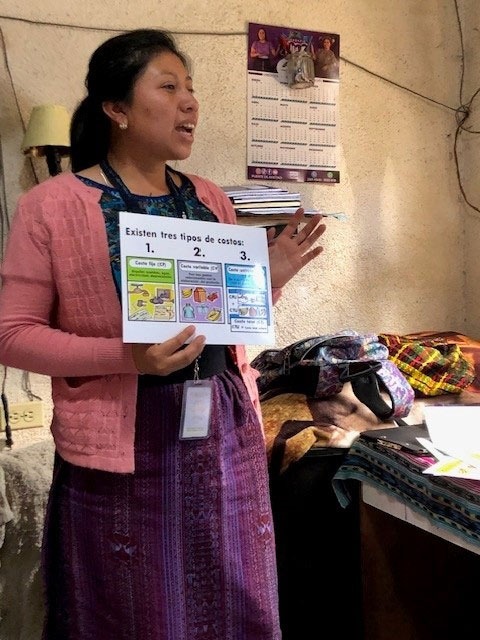 Trainster van ondernemers in Guatemala