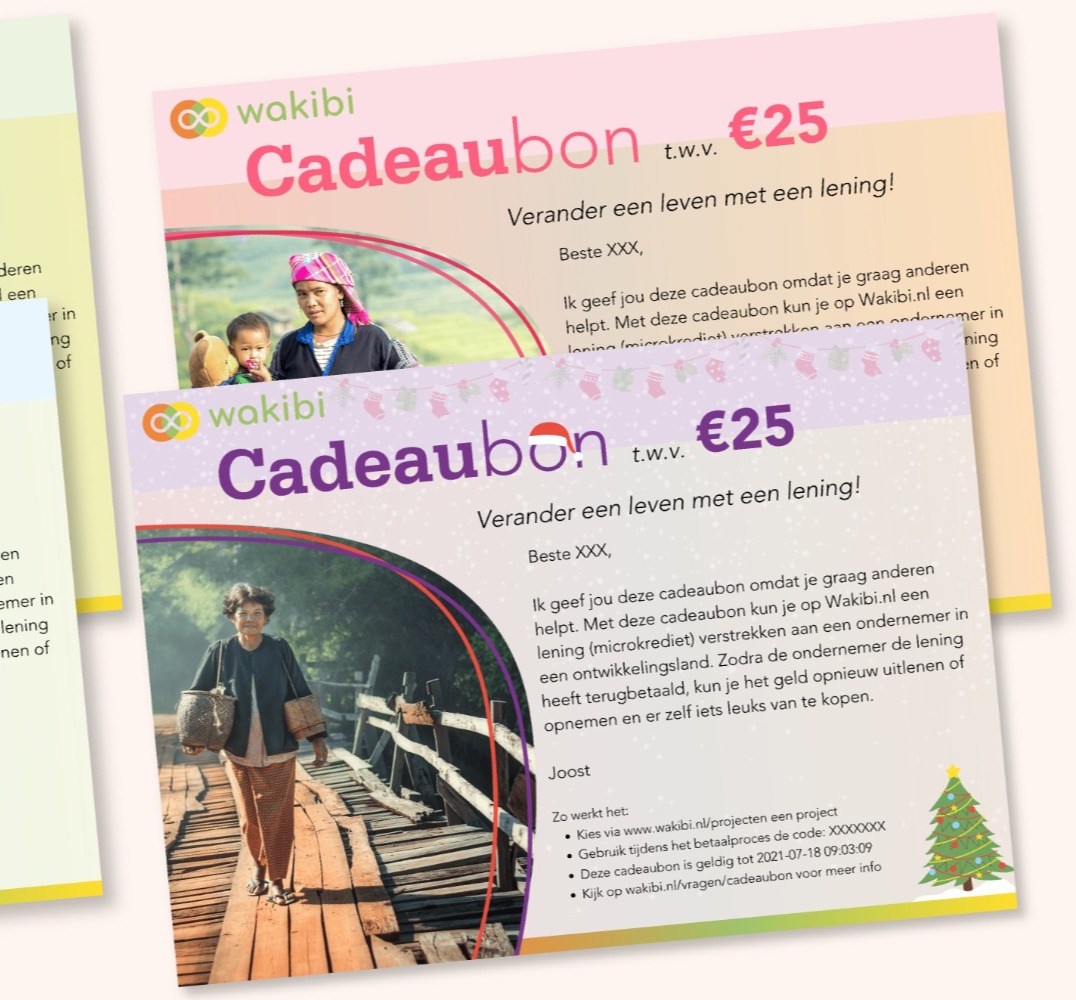 Wakibi cadeaubon voor een microkrediet